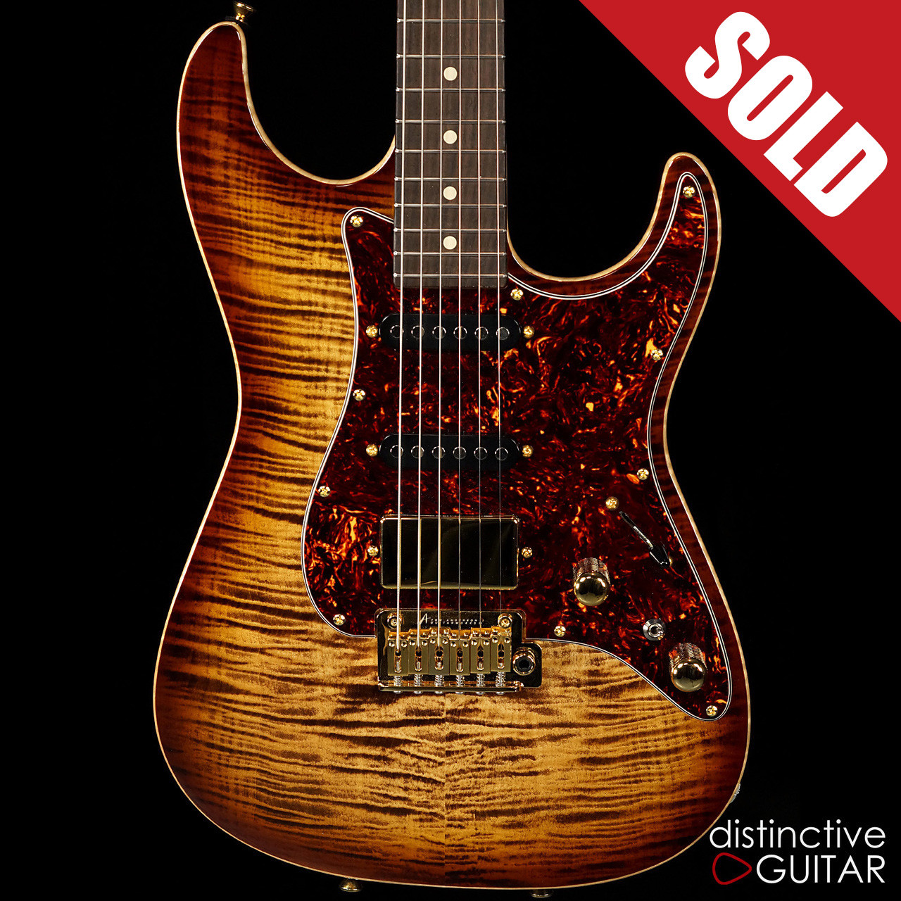 Tom Anderson Drop Top Classic Tiger Eye Burst Flame Maple Top