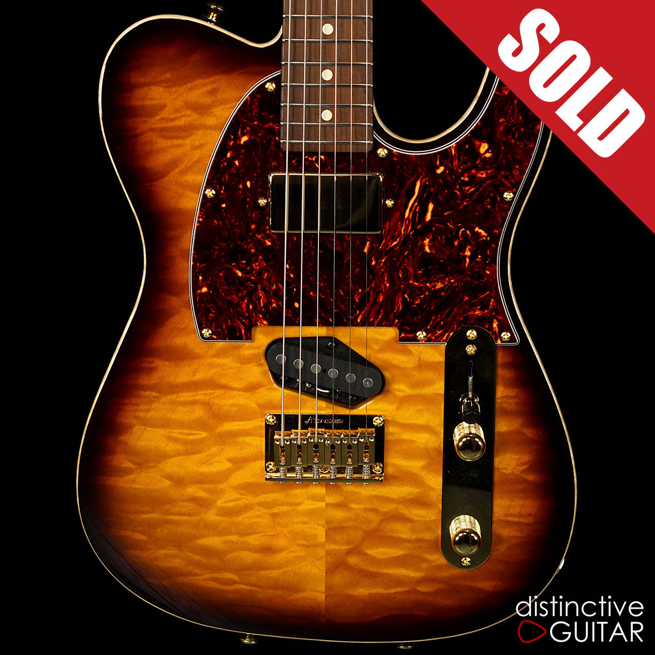 Tom Anderson Top T Classic Tobacco Burst Quilt