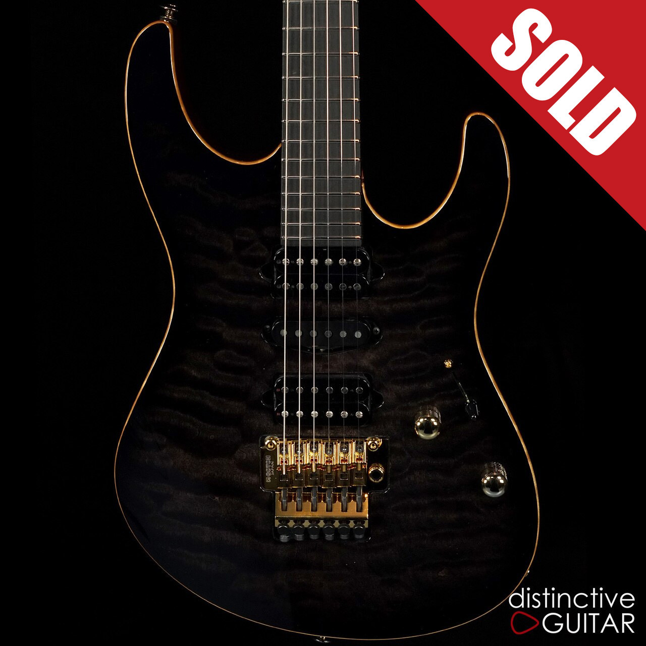 Suhr Modern Custom Trans Black Burst Select Quilt JS3W6T