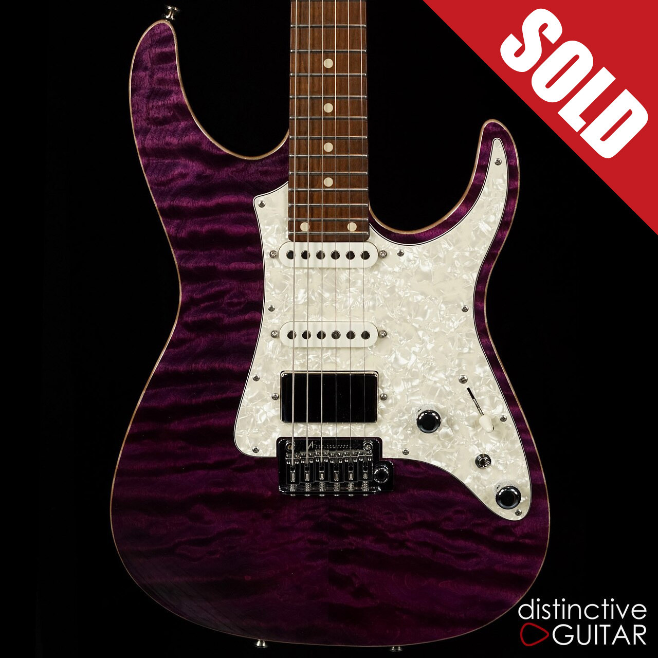 Tom Anderson Guardian Angel Deep Cajun Magenta Quilt