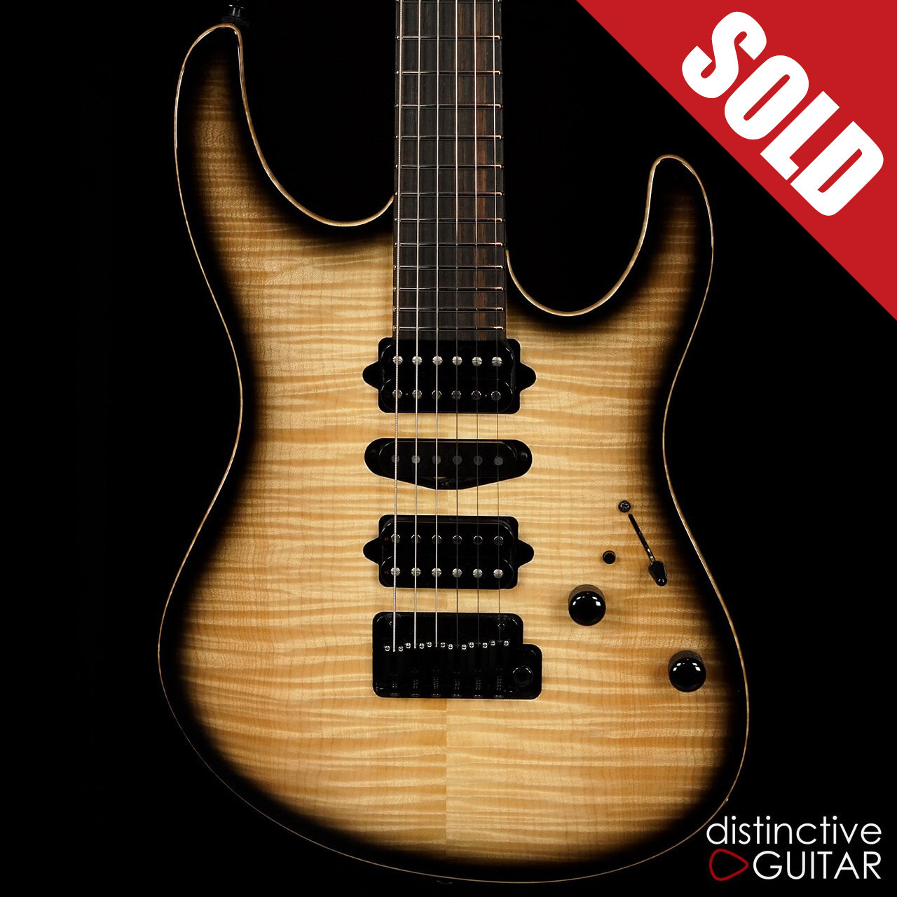 Suhr Modern Custom Natural Black Burst Flame Top JS7C8F