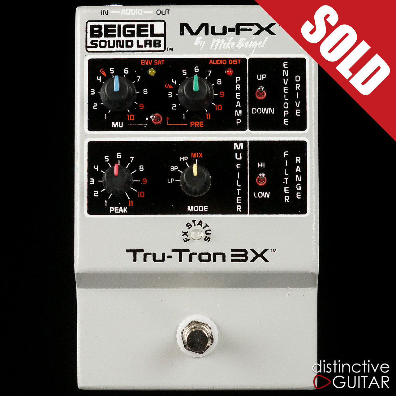 Mu-FX Tru-Tron 3X Analog Envelope Filter Silver