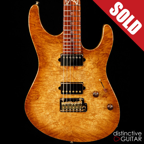 Suhr Custom Modern Distinctive Select #12 Black Limba / Cocobolo Waterfall Burl Natural Burst Suhr Custom Modern Distinctive Select #12 Black Limba / Cocobolo Waterfall Burl Natural Burst