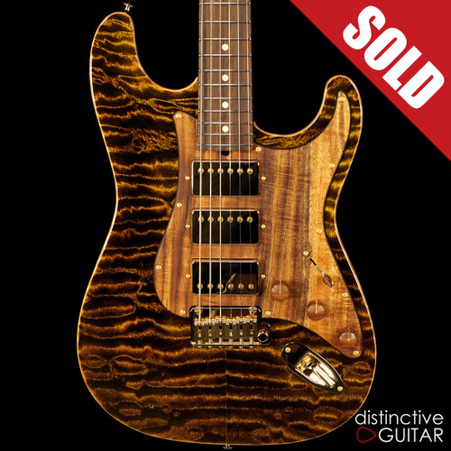 Suhr Classic Custom Black Gold Quilt Maple Top JS1H1L