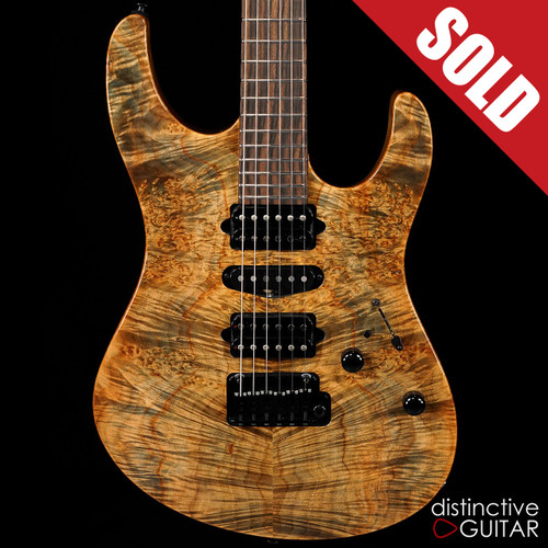 Suhr Modern Custom Trans Blue Denim Waterfall Burl Maple JS5P3Z