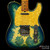 Palir Mojo Titan NAMM Relic Blue Paisley / Aged Yellow Binding