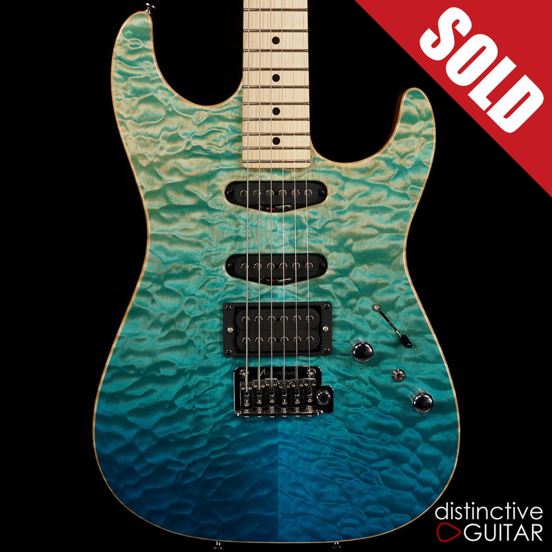 ギター Tom Anderson Bora Bora Blue Tom Anderson NAMM Drop Top Classic Deep Bora Bora Blue Guitar