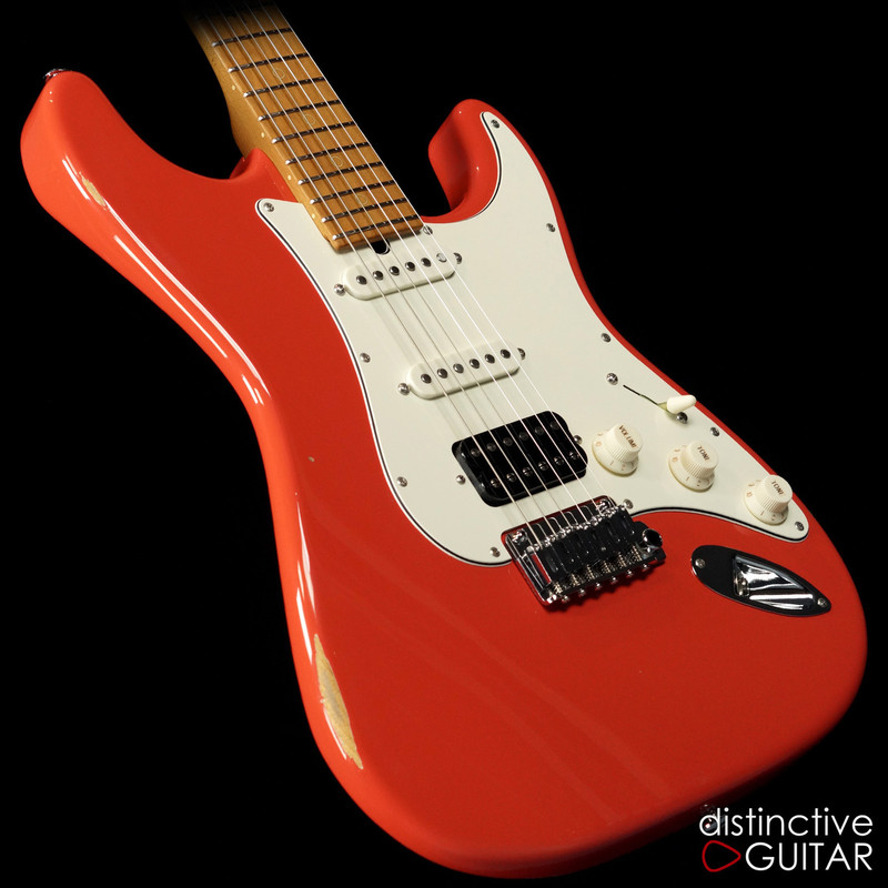 Suhr Classic Antique Roasted Recovered Sinker Maple #9 Fiesta Red