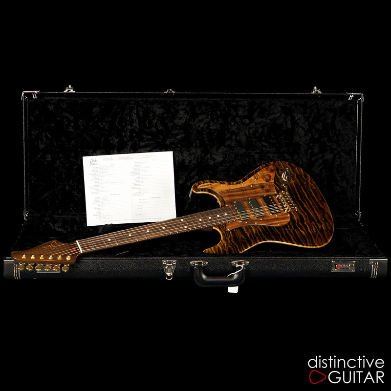 Suhr Classic Custom Black Gold Quilt Maple Top