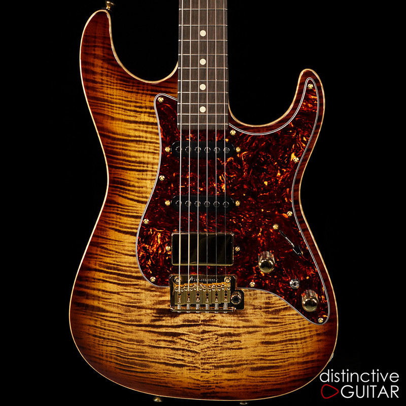 Tom Anderson Drop Top Classic Tiger Eye Burst Flame Maple Top