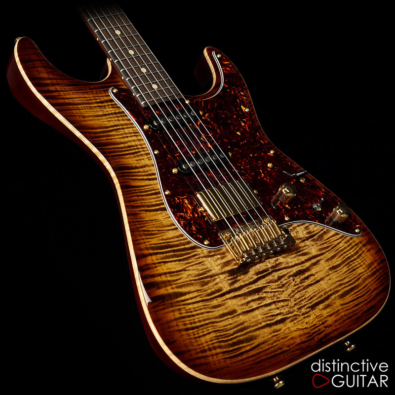 Tom Anderson Drop Top Classic Tiger Eye Burst Flame Maple Top