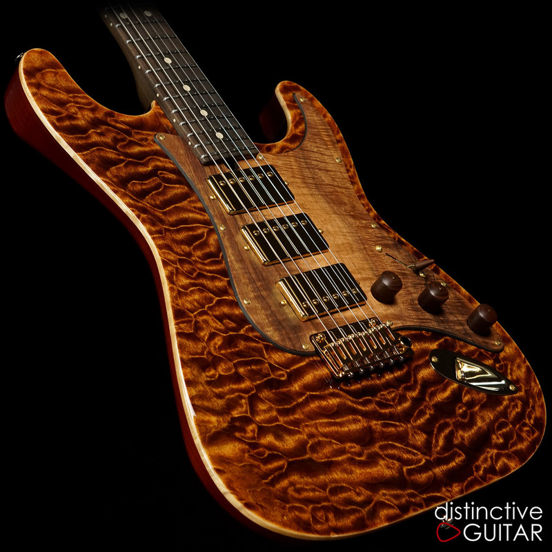 Suhr Classic Custom Black Gold Quilt Maple Top JS0R8F