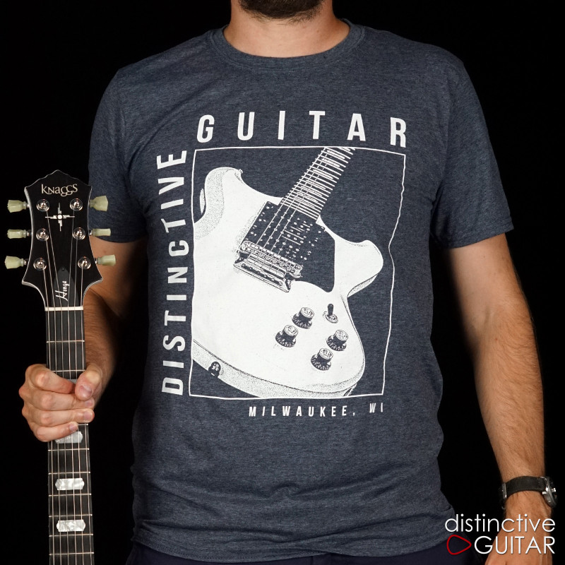 Distinctive Guitar T-Shirt Heather Navy