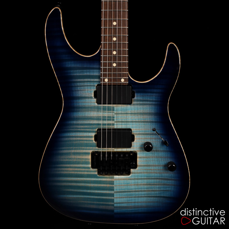Tom Anderson Angel - Natural Bora to Arctic Blue Burst with Binding
