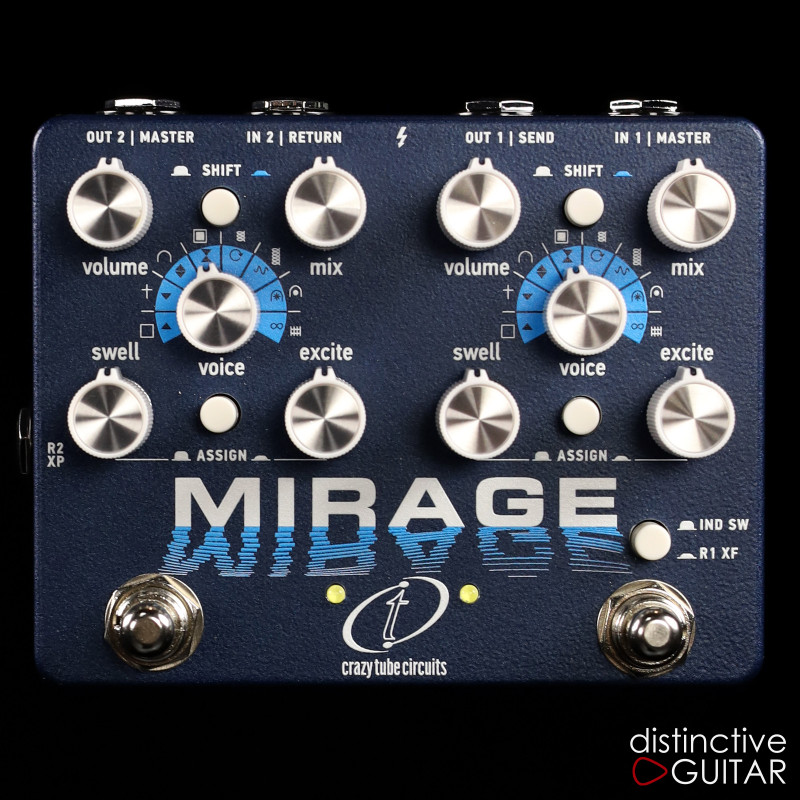 Crazy Tube Circuits Mirage Dual Reverb Pedal - Blue Crazy Tube Circuits Mirage Dual Reverb Pedal - Blue