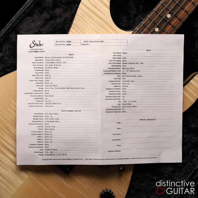 Suhr Custom Modern ガスリースペック Suhr Modern Custom - Natural Flame
