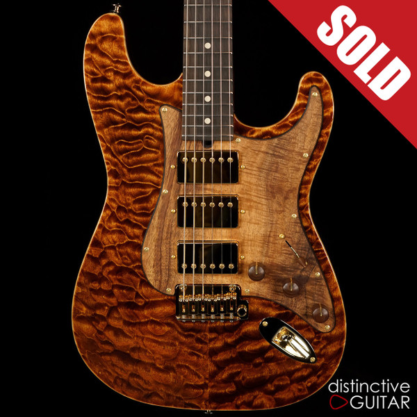 Suhr Classic Custom Black Gold Quilt Maple Top JS0R8F