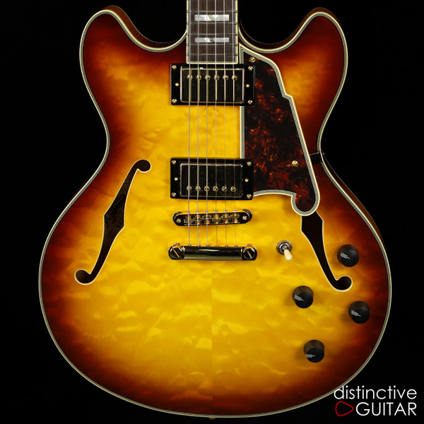 D'Angelico Excel DC XT Quilt - Iced Tea Burst