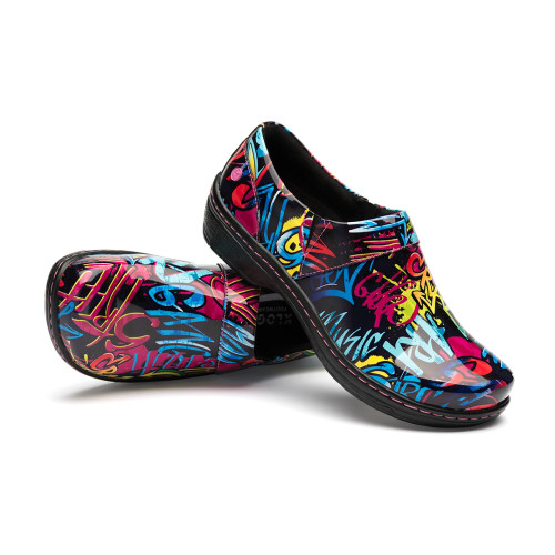KLOGS Women's Mission Neon Graffiti Patent KLOGS Women's Mission Neon Graffiti Patent