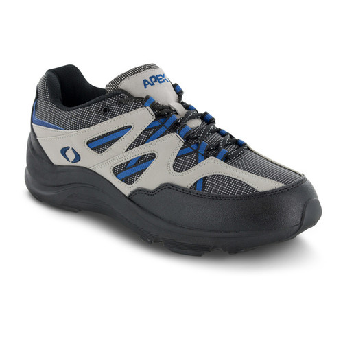 Men's Trail Runner Active Shoe by Apex-Sierra Gray/Blue Men's Trail Runner Active Shoe by Apex-Sierra Gray/Blue