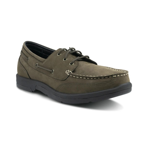 Men's Orthopedic Boat Shoe by Apex - Dark Brown