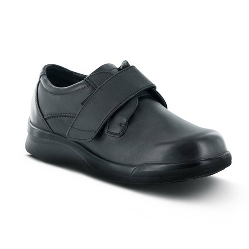 Men's Biomechanical Single Strap Casual Shoe by Apex-Black Men's Biomechanical Single Strap Casual Shoe by Apex-Black