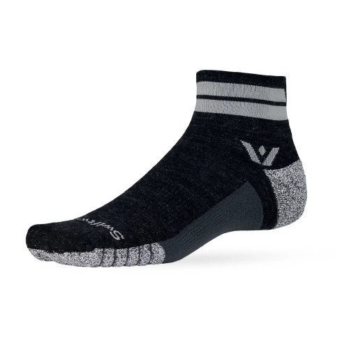 Flite XT Trail Quarter Crew by Swiftwick-Charcoal Gray Flite XT Trail Quarter Crew by Swiftwick-Charcoal Gray
