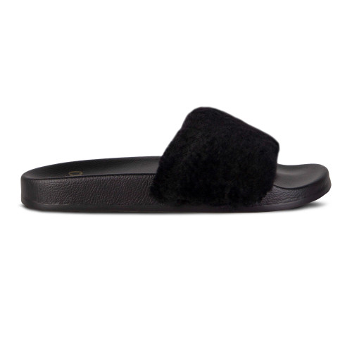 Ladies Bella Sheepskin Slide Black by Cloud Nine Sheepskin Ladies Bella Sheepskin Slide Black by Cloud Nine Sheepskin