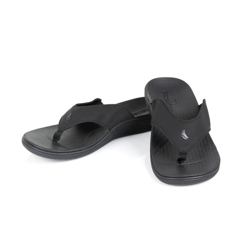 PowerStep Men's Sandals with Arch Support | Orthotic Plantar Fasciitis Relief - Black