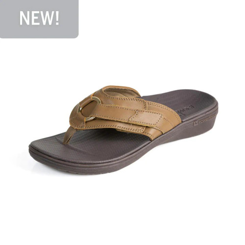 PowerStep Women's Dress Sandals with Arch Support | Orthotic Shoe, Adjustable Straps - Tan/Brown PowerStep Women's Dress Sandals with Arch Support | Orthotic Shoe, Adjustable Straps - Tan/Brown