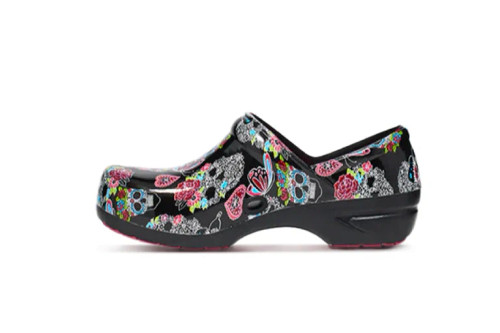 Anywhere Footwear Sr Angel - Sugar Skull Flutter Medical Clogs