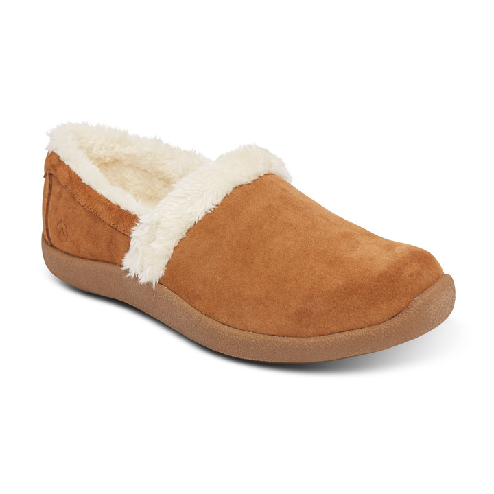 No. 21 Women's Slipper Smooth Toe by Anodyne-Camel