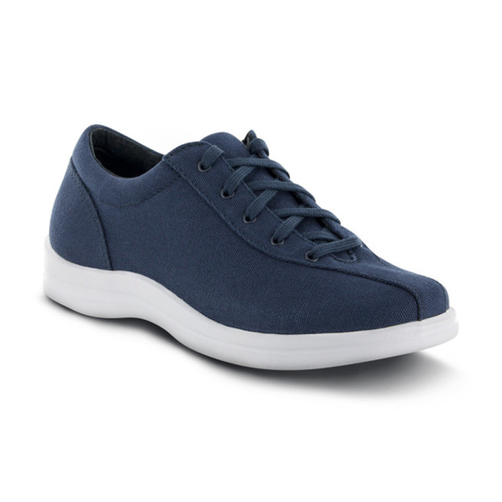 Women's Ellen Casual Shoe by Apex-Navy Canvas