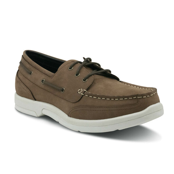 Men's Orthopedic Boat Shoe by Apex - Light Brown