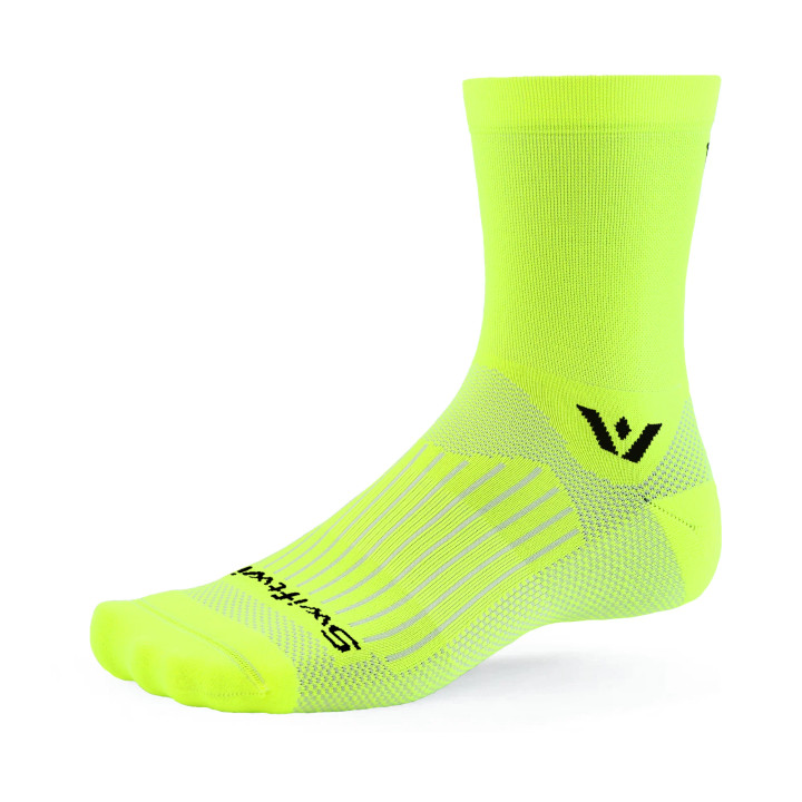 Aspire Mid-Crew by Swiftwick-Hi-Viz Yellow