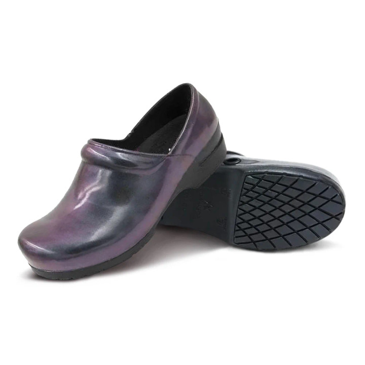 Anywhere Footwear Sr Angel - Iridescent Purple Medical Clogs