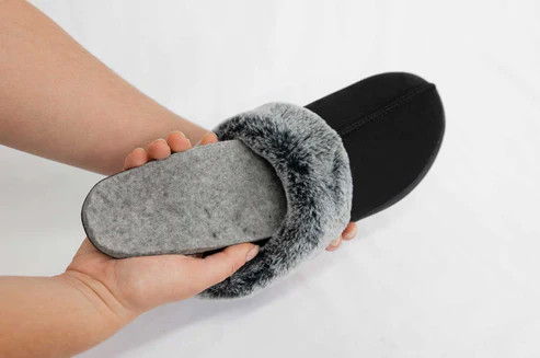 clog slippers grey memory foam slippers
