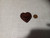 Large, Medium and Small Heart shaped Bookmarks made from chrome tanned leather and polyester waxed thread.