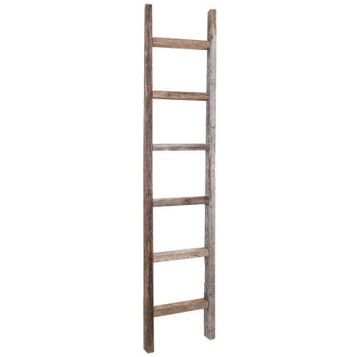 Decorative Ladder – Reclaimed Old Wooden Ladder 6 Foot Rustic Barn Wood