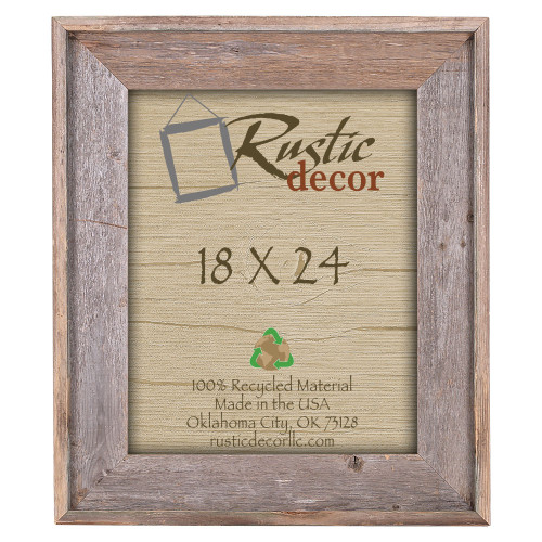 18x24 Premium (4") Rustic Reclaimed Barn Wood Wall Frame