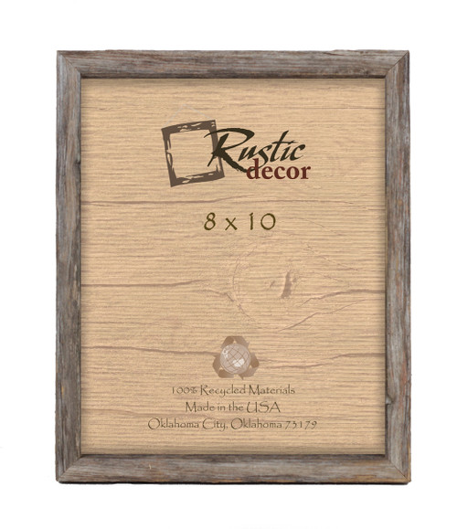 8x10 Rustic Barn Wood Deep Inset Photo Frame