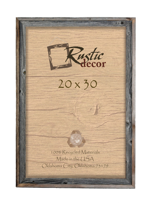 20x30 Rustic Reclaimed Barn Wood Signature Wall Frame