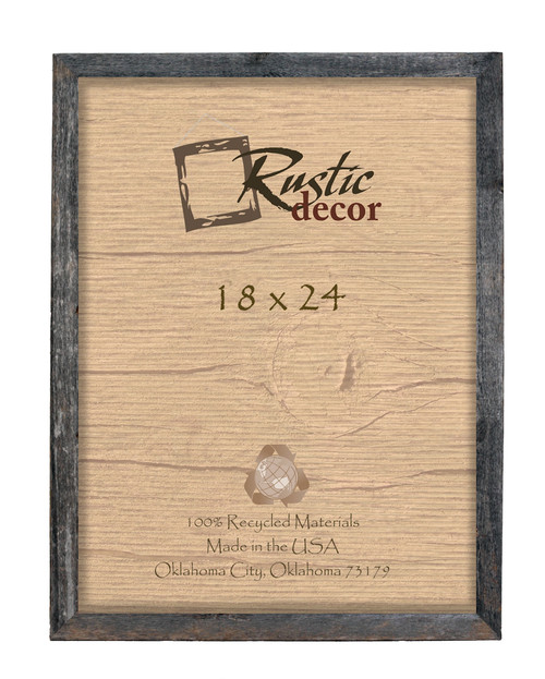18x24 Rustic Reclaimed Barn Wood Standard Wall Frame