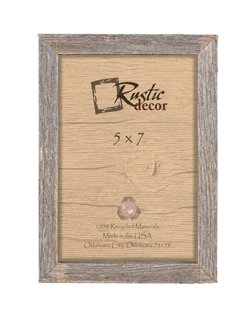 5x7 Rustic Barn Wood Deep Inset Photo Frame