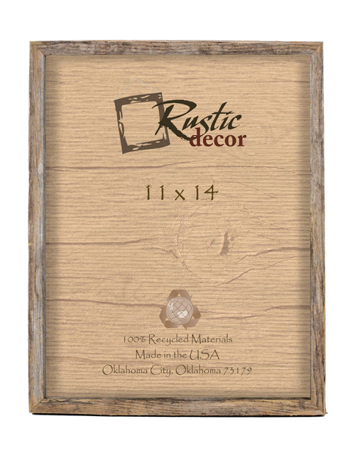 11x14 - 1" Wide Rustic Barn Wood Deep Inset Frame