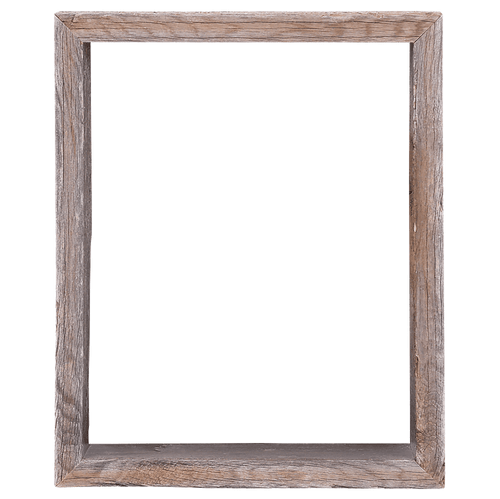 10x10 Rustic Barn Wood Deep Inset Photo Frame (No plexiglass or back)
