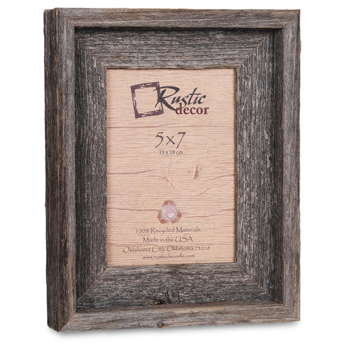 5x7 Rustic Reclaimed Barn Wood Signature Photo Frame