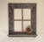 Rustic Barn Wood Window Frame With Shelf