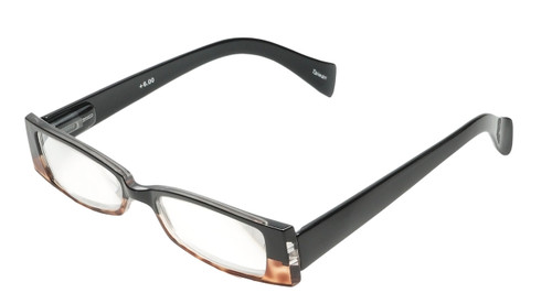 Profile View of Calabria 4371 Reading Glasses Black Tortoise