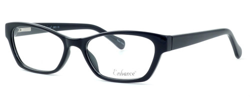 Enhance Optical Designer Reading Glasses EN3903-BLK-49 mm Black Crystal Cateye